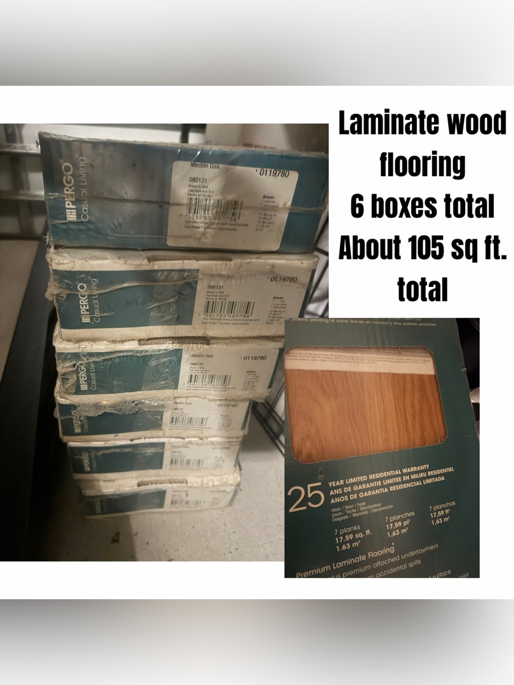 Ergobaby Medium Oak Laminate Flooring Planks - Natural Oak Finish